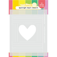 Waffle Flower Crafts - Hearts and Roses Collection - Stencils - Spotlight Heart