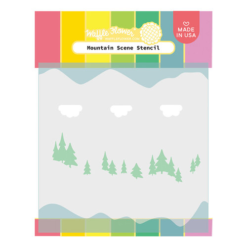 Waffle Flower Crafts - Stencils - Keeway's Mountain Scene