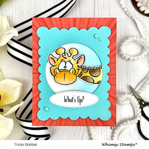 Whimsy Stamps - Clear Photopolymer Stamps - Giraffes Peeking