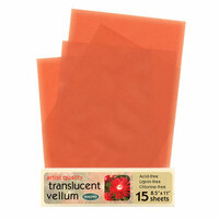 WorldWin - 8.5 x 11 Metallic Translucent Vellum - Papaya, CLEARANCE