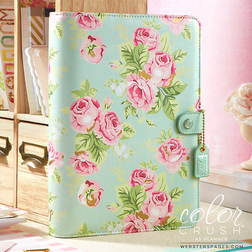 Websters Pages - Color Crush Collection - A5 Planner Binder - Mint Floral