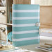 Websters Pages - Color Crush Collection - A5 Planner Binder - Teal Stripe