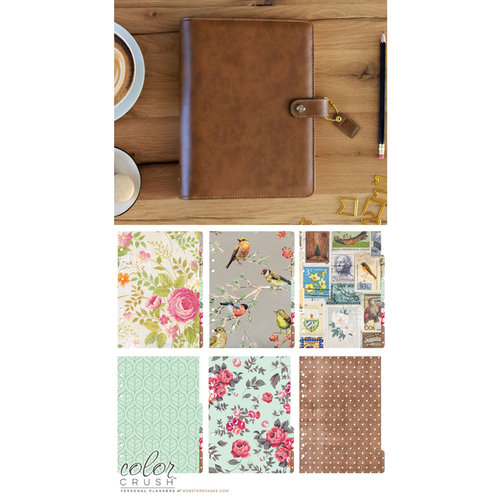 Websters Pages - Color Crush Collection - A5 Planner Kit - Walnut - Jan. 2016 to Dec. 2016