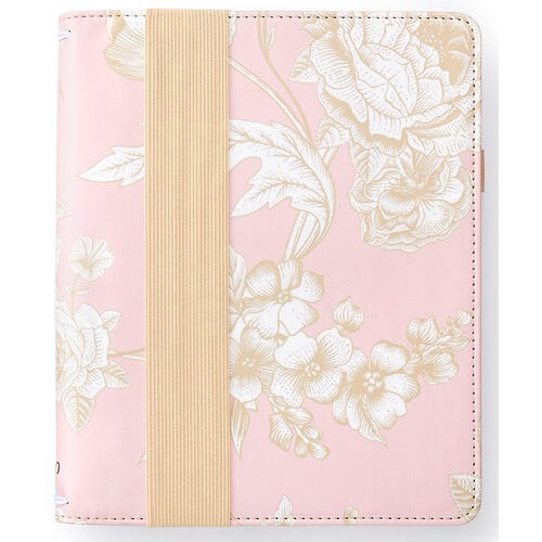 Websters Pages - Color Crush Collection - A5 Traveler's Notebook with Journal Kit - Pink Floral