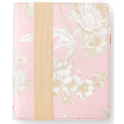 Websters Pages - Color Crush Collection - A5 Traveler's Notebook - Pink Floral - Binder only