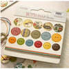 Websters Pages - Spring Market Collection - Chipboard Stickers - Buttons and Twine