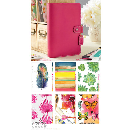 Websters Pages - Color Crush Collection - Personal Planner Kit - Fuchsia - Undated