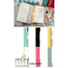 Websters Pages - Color Crush Collection - Personal Planner Kit - Teal and White Stripe
