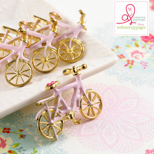 Websters Pages - New Year New You Collection - Perfect Bulks - Charms - Metal Embellishments - Bike