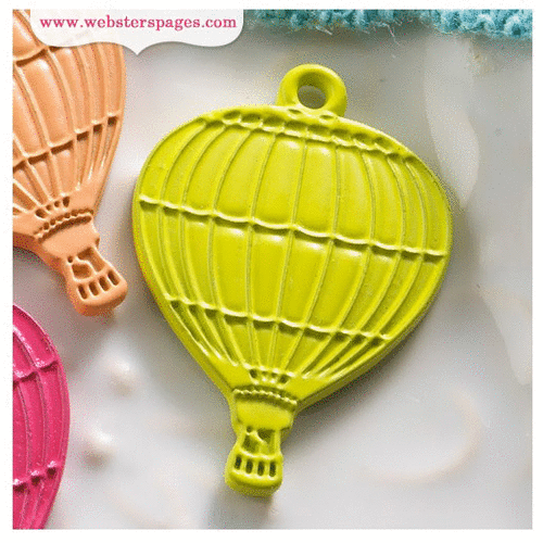Websters Pages - Postcards from Paris II Collection - Perfect Bulks - Charms - Metal Embellishments - Balloons - Green