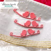 Websters Pages - Sprinkled with Love - Charms - Metal Embellishments - Love Birds