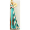 Websters Pages - Color Crush Collection - Charms - Tassel - Teal