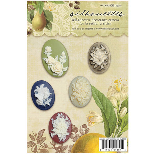 Websters Pages - Nature's Storybook Collection - Silhouettes - Self Adhesive Decorative Cameos