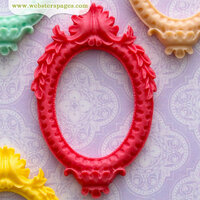 Websters Pages - Perfect Bulks - Resin Embellishment Pieces - Frame - Pink