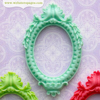 Websters Pages - Perfect Bulks - Resin Embellishment Pieces - Frame - Blue