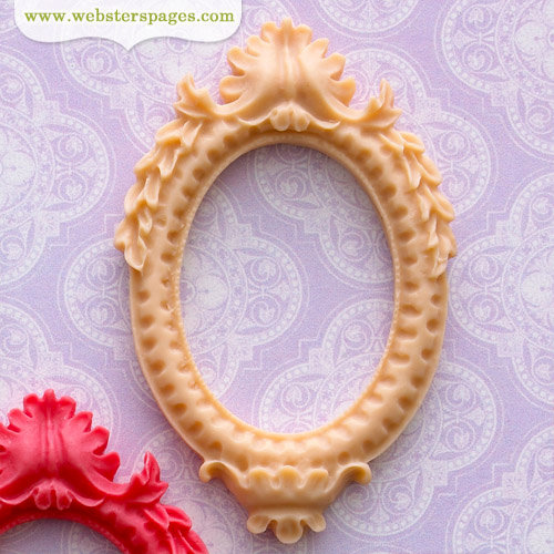 Websters Pages - Perfect Bulks - Resin Embellishment Pieces - Frame - Tan