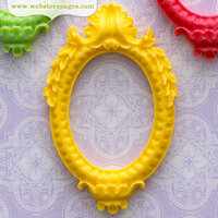 Webster's Pages - Perfect Bulks - Resin Embellishment Pieces - Frame - Yellow