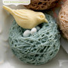 Websters Pages - Perfect Bulks - Resin Embellishment Pieces - Nesting Birds - Blue