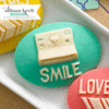 Websters Pages - Recorded Collection - Perfect Bulks - Resin Embellishment Pieces - Smile Cameos - Teal