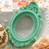 Websters Pages - Family Traditions Collection - Perfect Bulks - Resin Embellishment Pieces - Frames - Blue