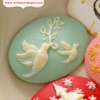 Websters Pages - A Christmas Story Collection - Perfect Bulks - Resin Embellishment Pieces - Bird Cameos - Blue