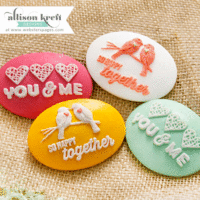 Websters Pages - Sprinkled with Love - Perfect Accents - Resin Embellishment Pieces - Cameos - Love