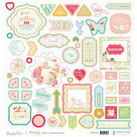 Websters Pages - Growing Up Girl Collection - 12 x 12 Chipboard Stickers