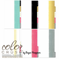 Websters Pages - Color Crush Collection - Personal Planner Divider Kit - Dip Dye - Teal