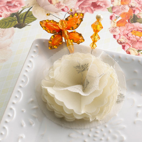 Websters Pages - Let's Celebrate Collection - Butterfly Pin and Flower