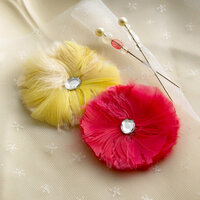 Websters Pages - Western Romance Collection - Feather Flowers and Pins