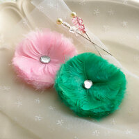 Websters Pages - Winter Fairy Tales Collection - Feather Flowers and Pins