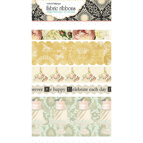 Websters Pages - In Love Collection - Fabric Ribbons