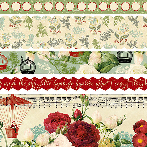 Websters Pages - Waiting for Santa Collection - Christmas - Fabric Ribbons