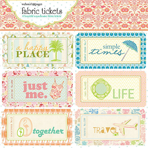 Websters Pages - The Palm Beach Collection - Fabric Tickets