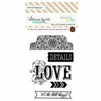 Websters Pages - Composition and Color - Cling Mounted Rubber Stamp Set - The Little Things