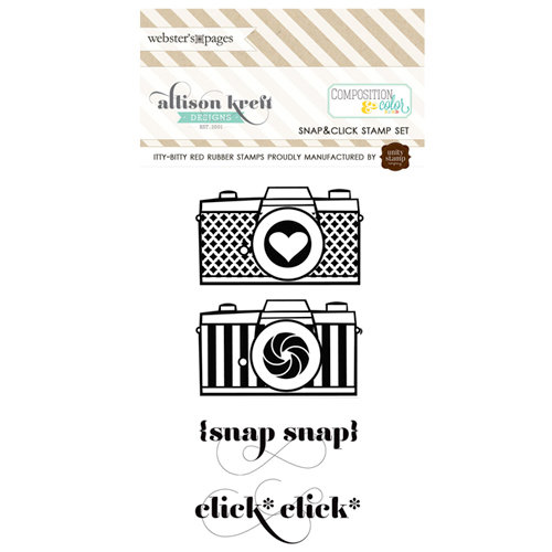 Websters Pages - Composition and Color - Cling Mounted Rubber Stamp Set - Snap and Click