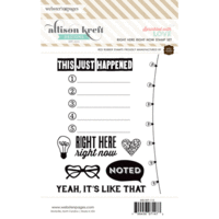 Websters Pages - Sprinkled With Love Collection - Cling Mounted Rubber Stamp Set - Right Here Right Now