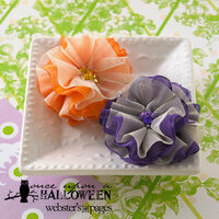 Websters Pages - Once Upon a Halloween Collection - Florettes - Fabric Flowers - Mini - Perfect Petals