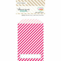 Websters Pages - Sweet Notes Collection - Mini Craft Bags - Stripes - Pink