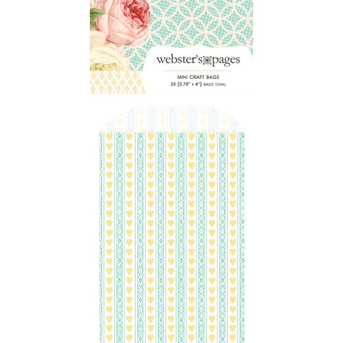 Webster's Pages - Modern Romance Collection - Mini Craft Bags - Hearts - Yellow
