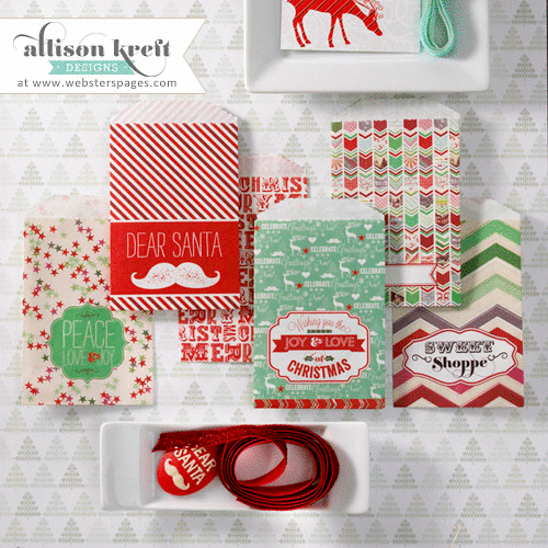 Websters Pages - Its Christmas Collection - Mini Craft Bags