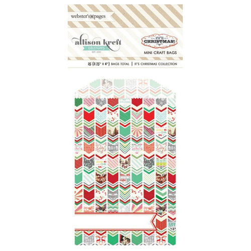 Websters Pages - Its Christmas Collection - Mini Craft Bags - Arrows