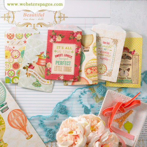 Websters Pages - Postcards from Paris II Collection - Mini Craft Bags