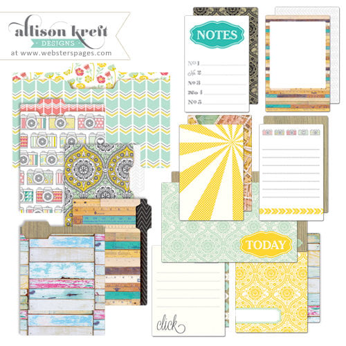 Websters Pages - Composition and Color Collection - Mini Folders and Cards Set
