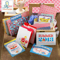 Websters Pages - Adrienne Looman - Citrus Squeeze Collection - Mini Folders and Cards Set