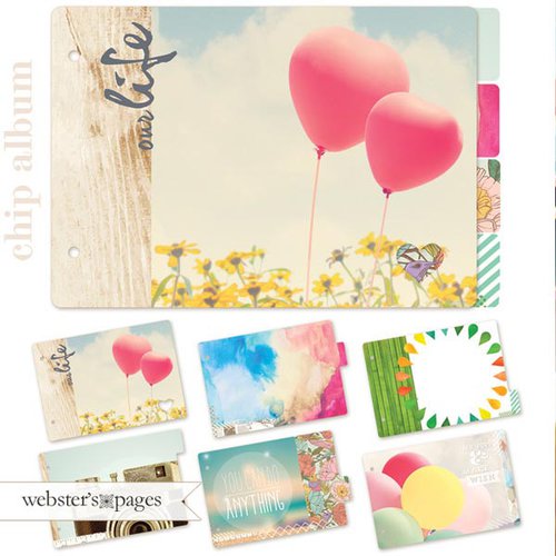 Websters Pages - Dream in Color Collection - Chipboard Album