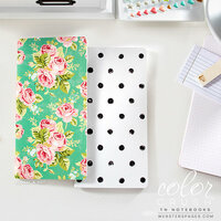 Websters Pages - Color Crush Collection - 2 Notepad Inserts - Floral and Dots