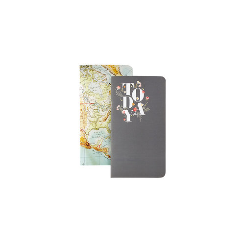 Websters Pages - Color Crush Collection - 2 Notepad Inserts - Map and Today