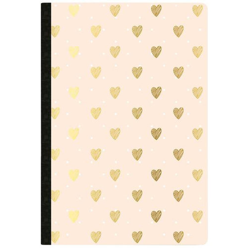 Websters Pages - Color Crush Collection - Composition Notebook - Gold Heart - Day Tracker