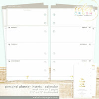 Websters Pages - Color Crush Collection - Personal Planner - Inserts - 18 Month - Week View Calendar - July 2015 to Dec. 2016